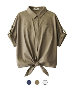 GRL グレイル 前結びシャツ[mdh877]