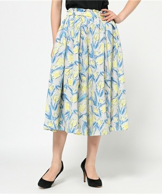 【Auntie Rosa】チューリップ柄ワイドパンツ