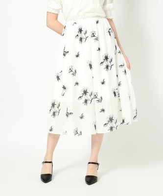 Heather シフォンフラワーガウチョパンツ　565422