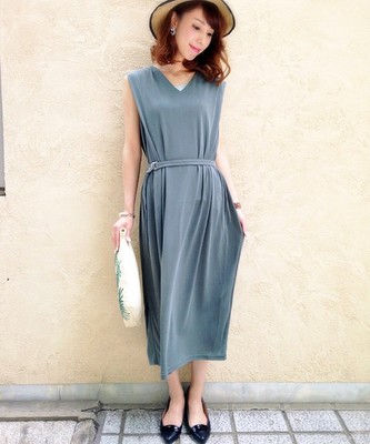 ベルト付きマキシワンピース/le.coeur blanc