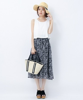 ペイズリードッキングマキシ/ワンピース/INGNI