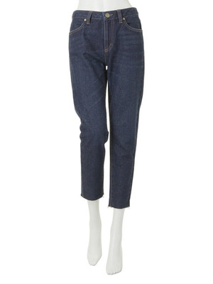 【CASUAL】カットオフルーズストレートデニムパンツ