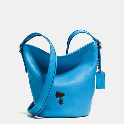 NEW コーチ × スヌーピー ブリーカー ミニ ダッフル グラブ カーフ レザー X