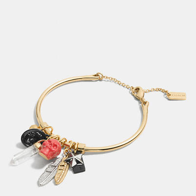 パヴェ マルチ チャーム ブレスレット