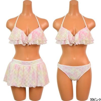 Cretamoon:タイダイレース ワイヤービキニ