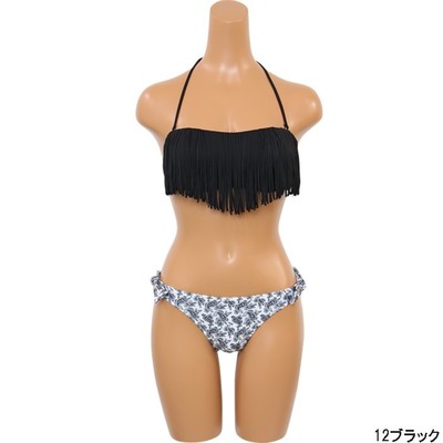フリンジ×ペイズリー ワイヤービキニ