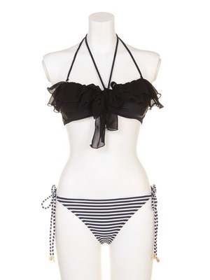 シフォンリボンボーダースイムウェア