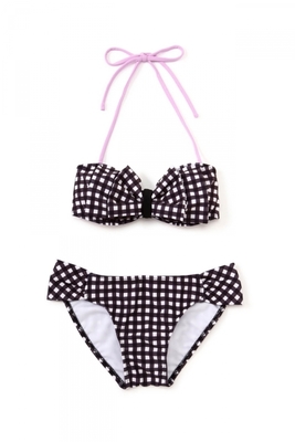ギンガムチェックリボンビキニ