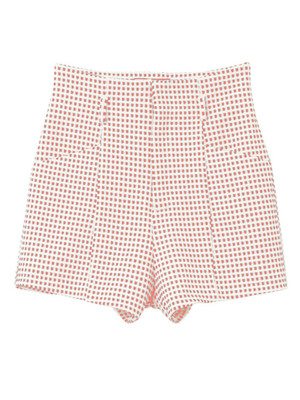 チェックハイウエストショートPT