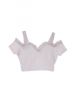 offshoulder tulle tops