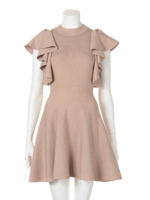 snidel フリル袖ニットワンピース