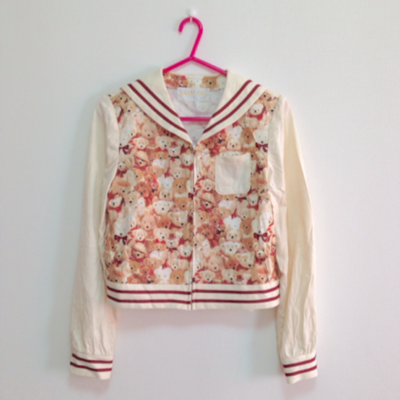 <受注生産>くま柄セーラーパーカー