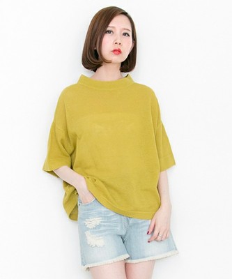 KBF 綿麻ハイネックニット