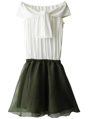 ドッキングオフショルスリーブワンピース