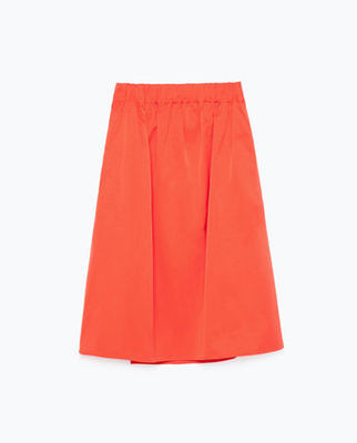 ウエストゴム入りボリュームスカート