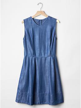 Tencel® denim fit & flare dress
