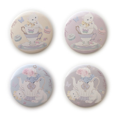 カンバッジ［kitten&tea］