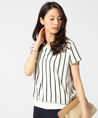 ビジューネックプルオーバー半袖/563579