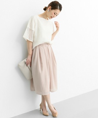 ROSSO タックギャザーキュロット