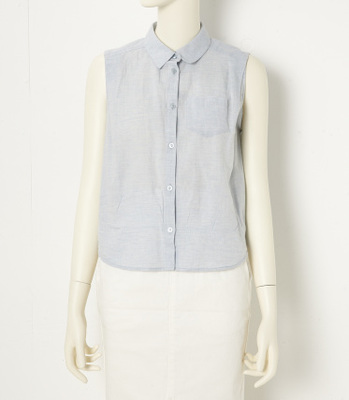 スラブシャンブレーシャツTOP