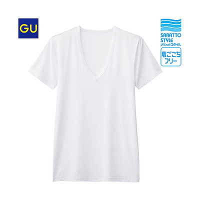 さらっとストレッチVネックT(半袖)A