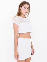 ワッフルメッシュ クロップT