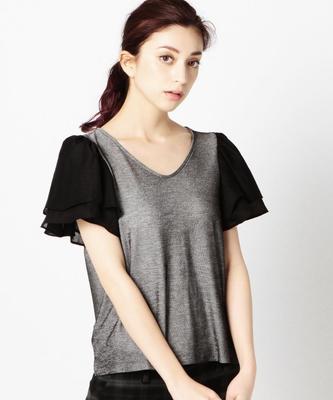 ラッフルフリル袖プルオーバー