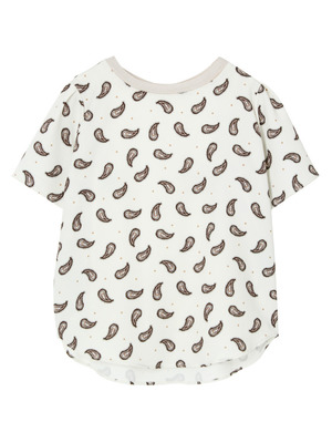 ペイズリーRIBネックレイヤードブラウス