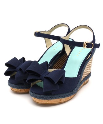 CANVAS RIBBON WEDGEサンダル