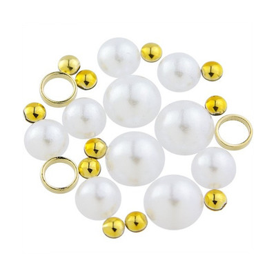 アートホワイトパール×ゴールドワイヤー