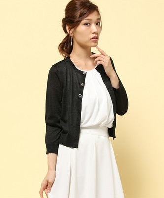 ビジューラメニット カーディガン