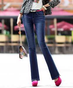 ジーンズ■デニム■ベルボトム無地フレア