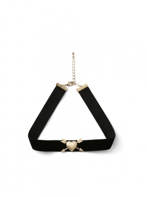 ハートアローベロアチョーカー