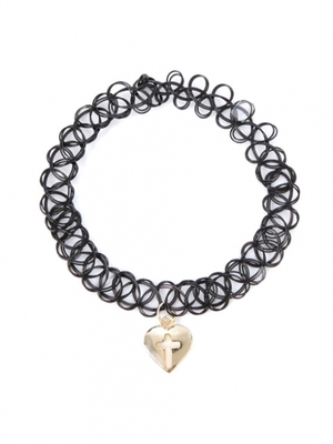 ハートクロスタトゥーチョーカー