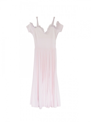 offshoulder tulle one-piece