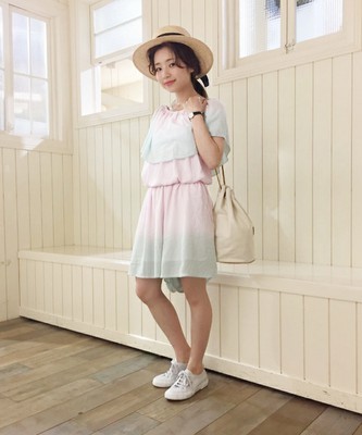 Kastane（カスタネ）グラデーションサロペット