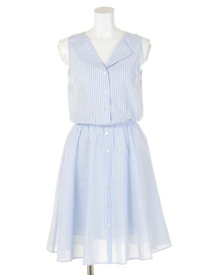 ストライプ開衿OP