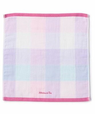 DC45 チェック柄ガーゼハンドタオル