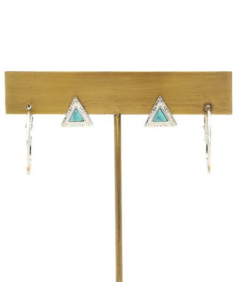 トライアングルセットピアス