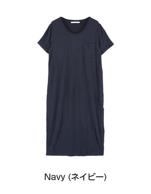 スリット入りカットソーワンピース