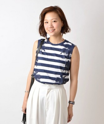 Khaju:パームプリントボーダーTEE