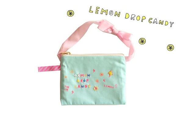 ribbon pouch/lomon&mint