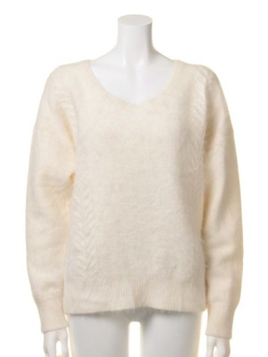 アンゴラケーブルプルオーバー