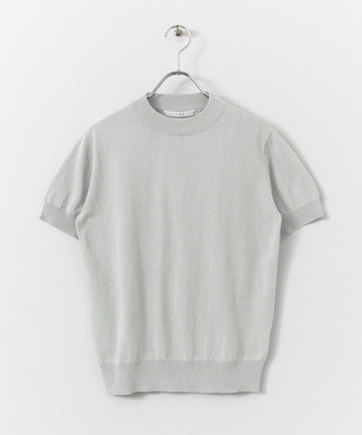 ハイツイストコットン半袖ニット