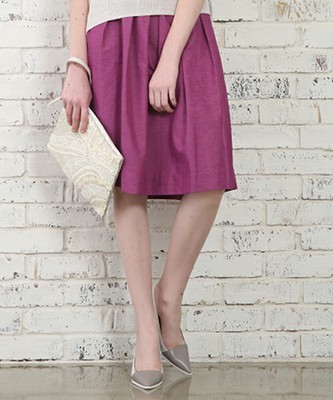 【Omekashi】タックフレアスカート