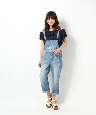 デニムサロペットパンツ