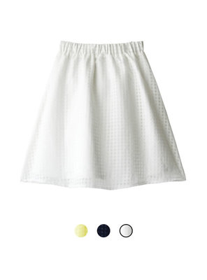 オーガンジーチェック柄スカート