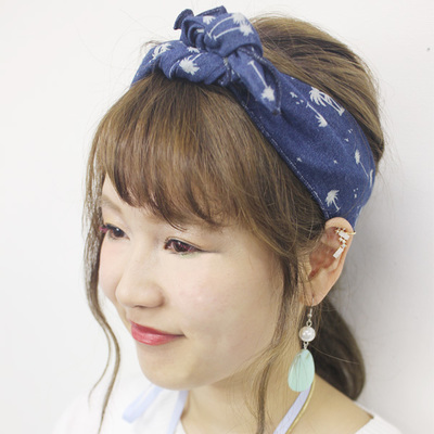 デニムワイヤーターバン