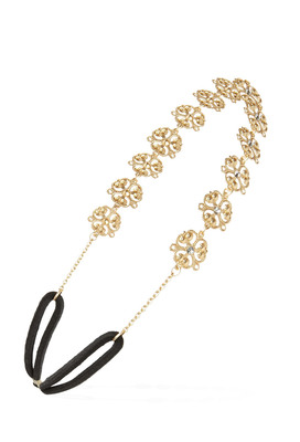 ラインストーンメダルチャームヘッドラップ