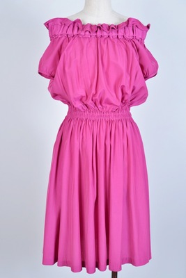 オフショルダーギャザーワンピース